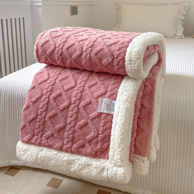 Double Layer Thick Blanket Autumn Winter