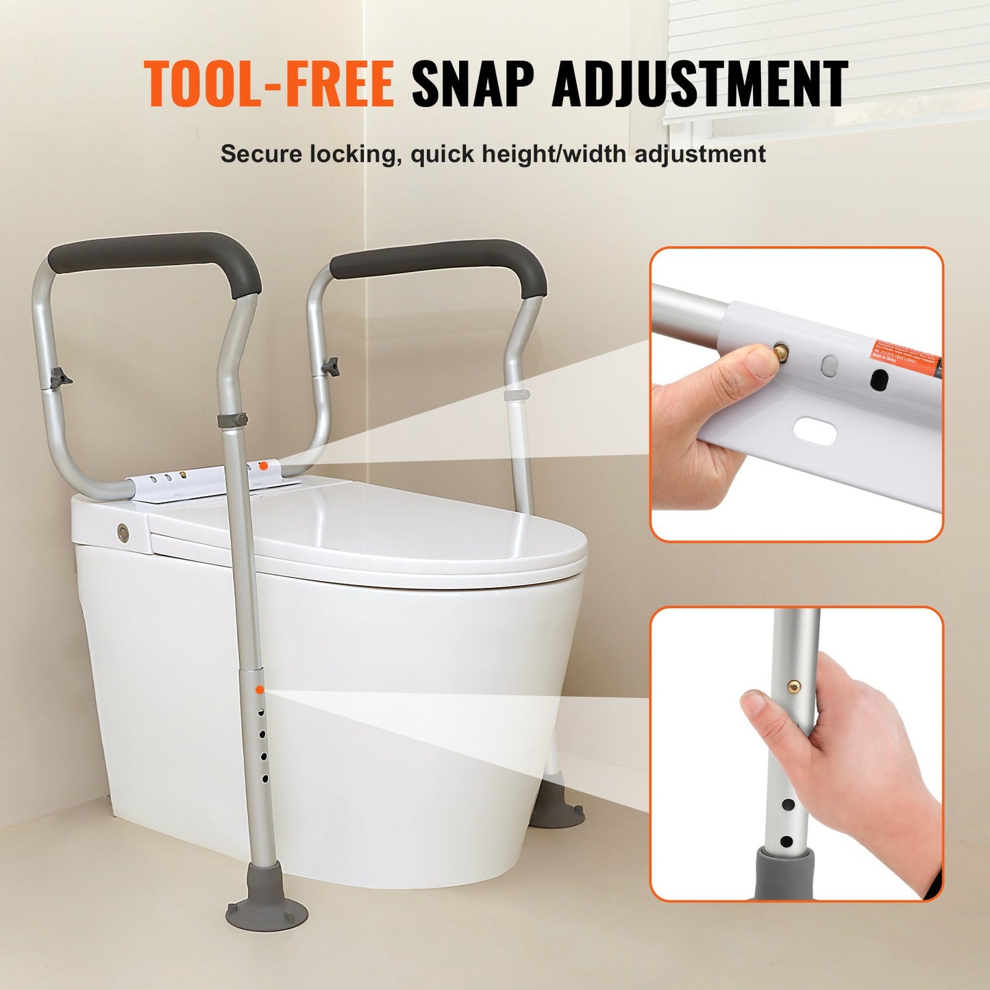 Adjustable Toilet Safety Rail