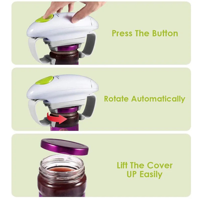 The Hands-Free Precision Electric Jar & Can Opener