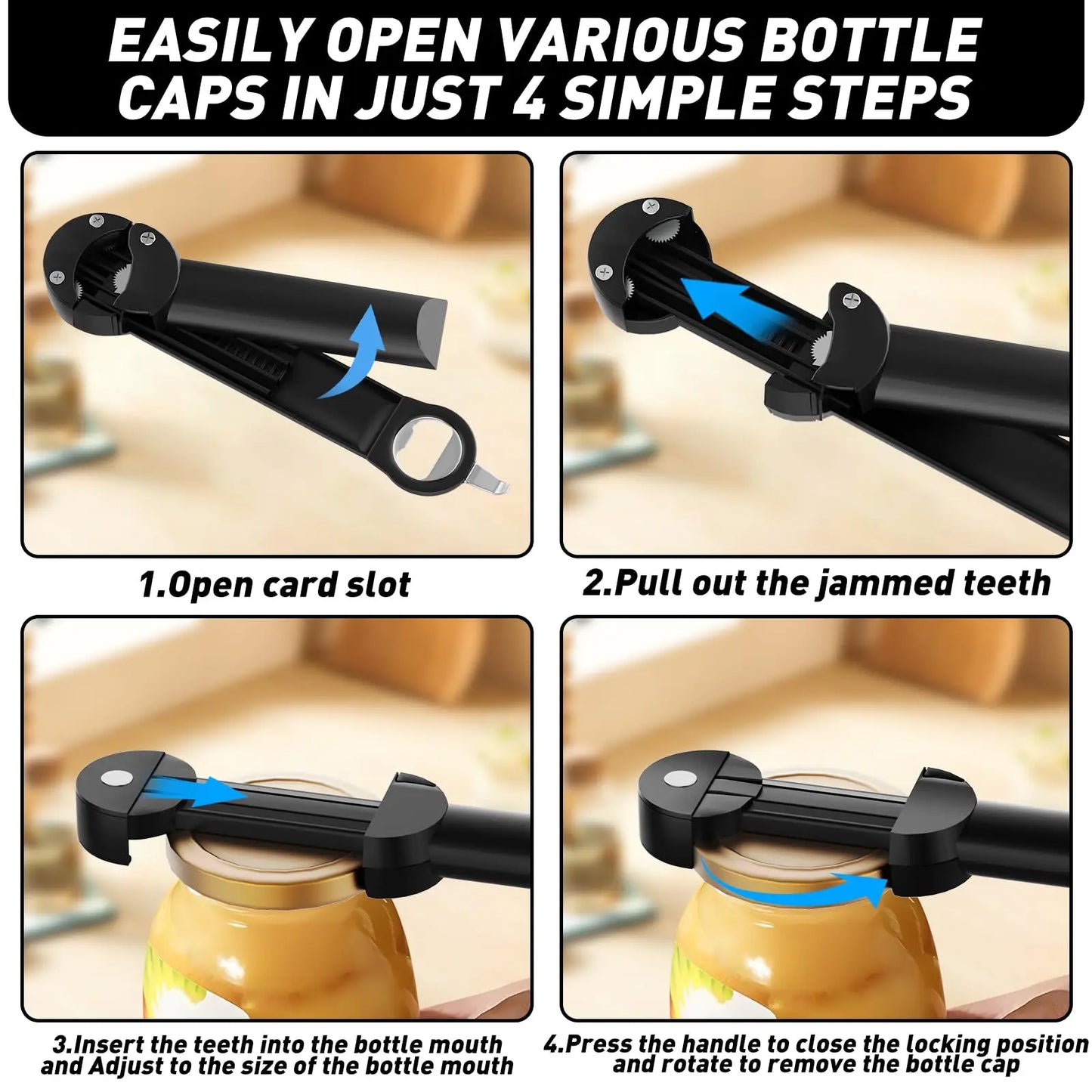 The Ultimate 6-in-1 Stainless Steel Multifunctional Opener
