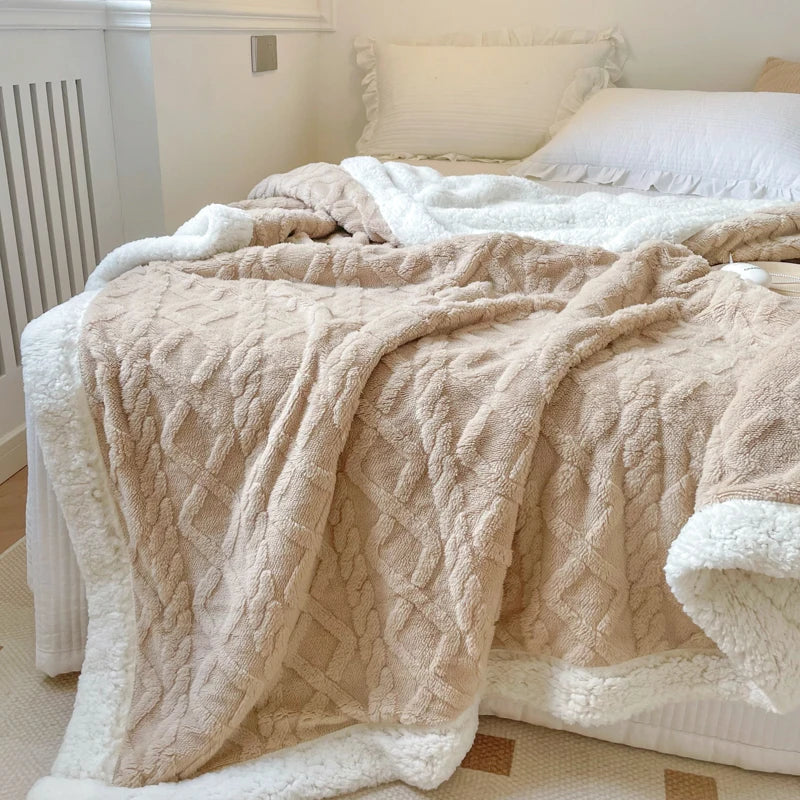 Double Layer Thick Blanket Autumn Winter