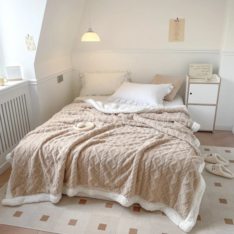 Double Layer Thick Blanket Autumn Winter