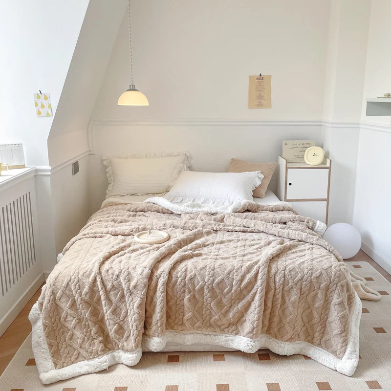 Double Layer Thick Blanket Autumn Winter