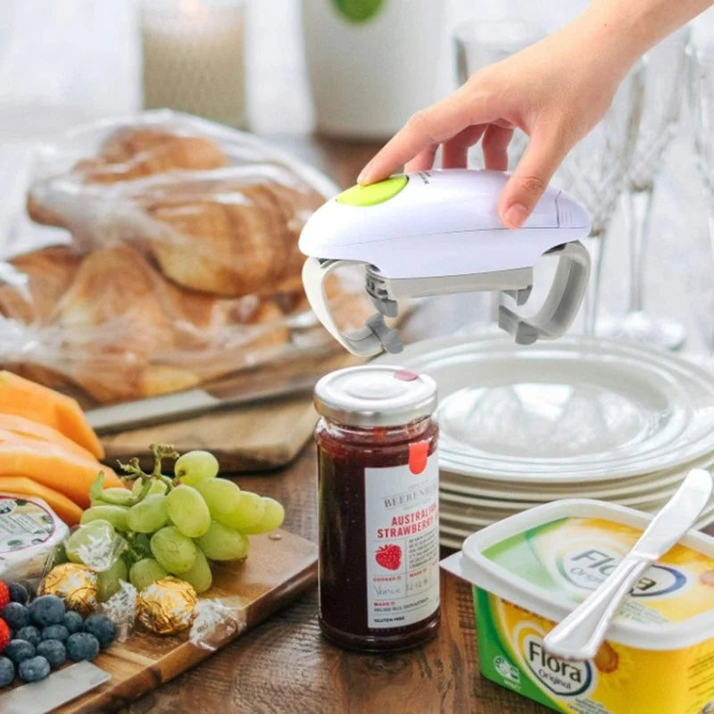 The Hands-Free Precision Electric Jar & Can Opener