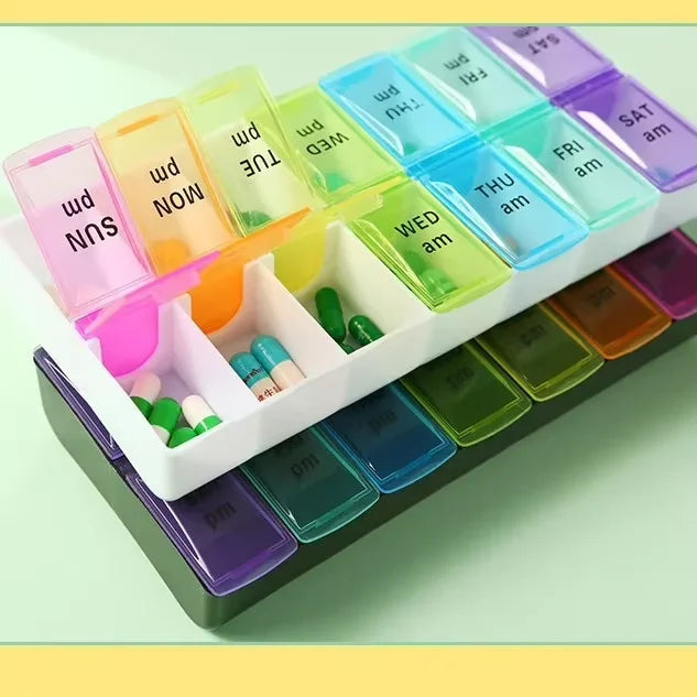 The 14-Grid Precision Pill Organizer & Dustproof Storage Case