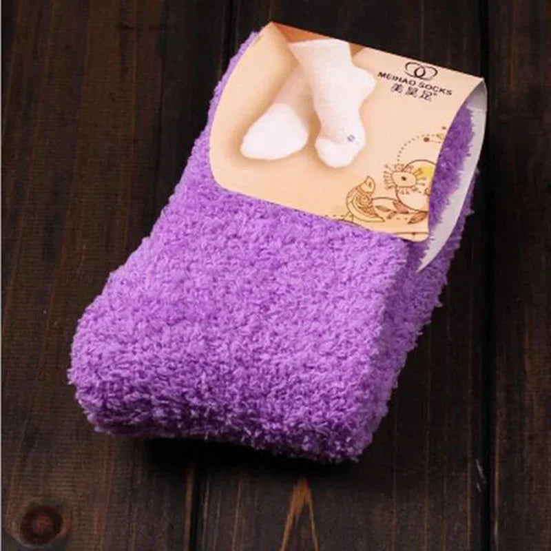 QinyeThree Sweet Animal Embroidery Thermal Socks