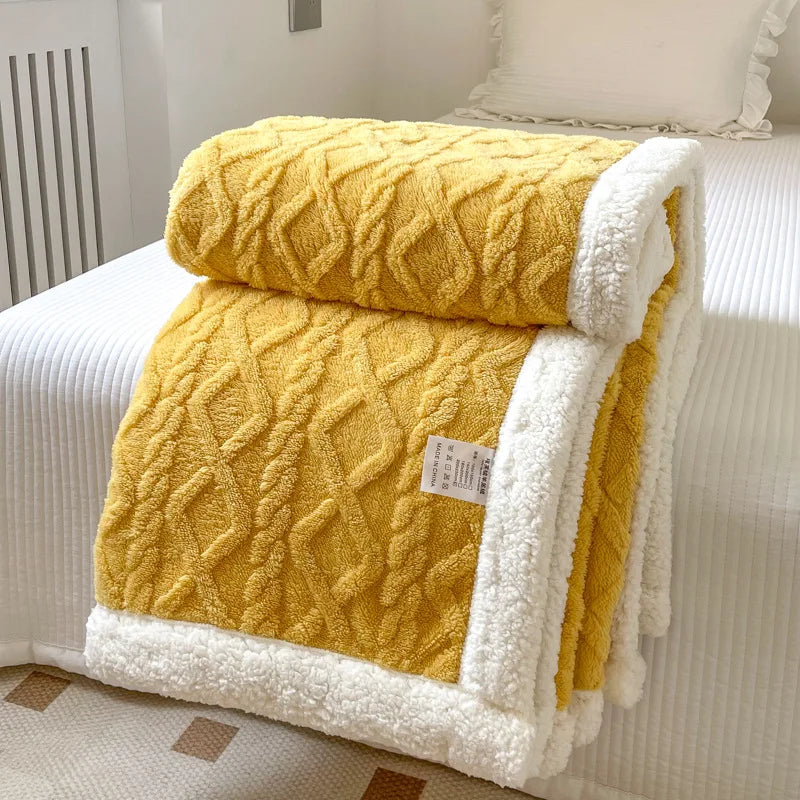 Double Layer Thick Blanket Autumn Winter