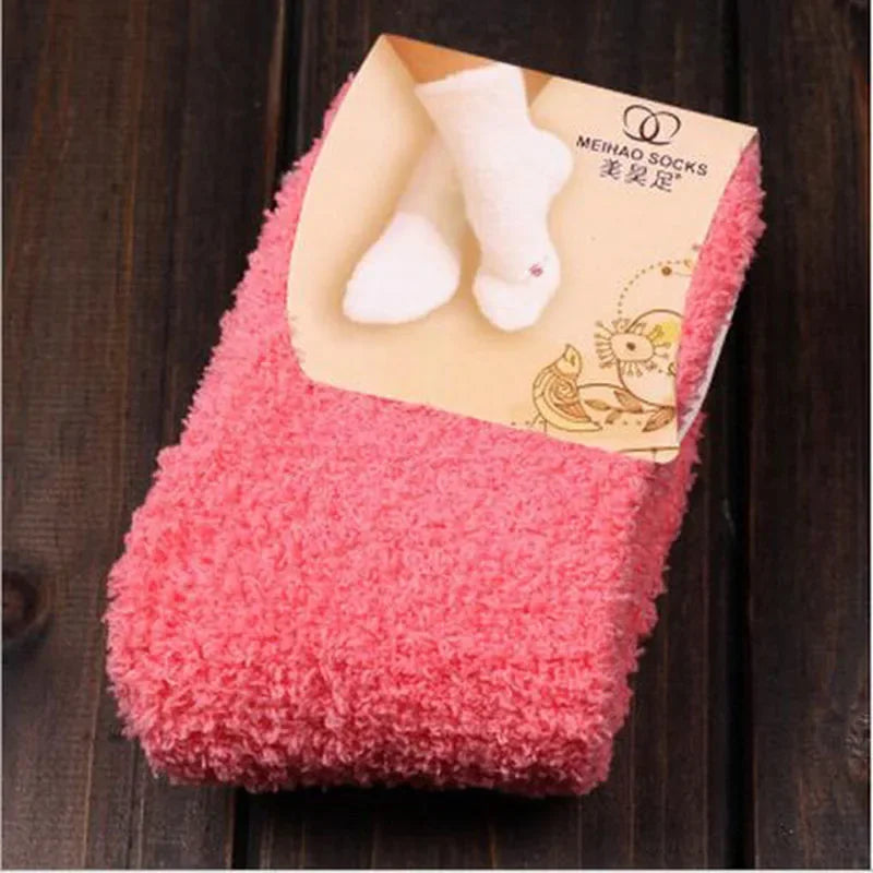 QinyeThree Sweet Animal Embroidery Thermal Socks