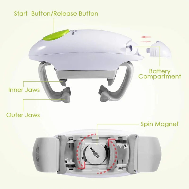 The Hands-Free Precision Electric Jar & Can Opener