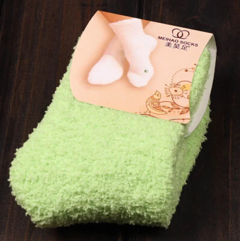 QinyeThree Sweet Animal Embroidery Thermal Socks
