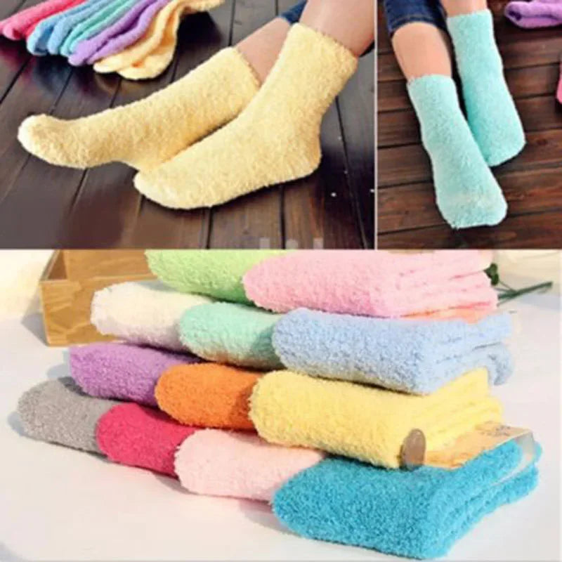 QinyeThree Sweet Animal Embroidery Thermal Socks