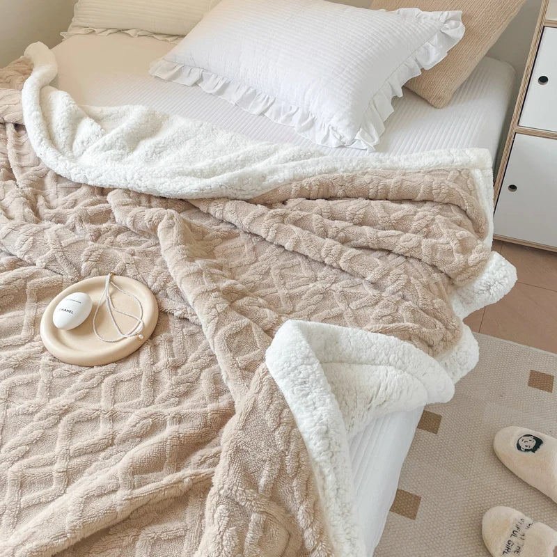 Double Layer Thick Blanket Autumn Winter