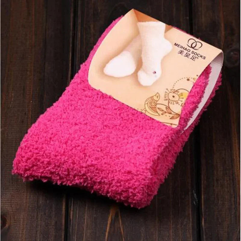 QinyeThree Sweet Animal Embroidery Thermal Socks