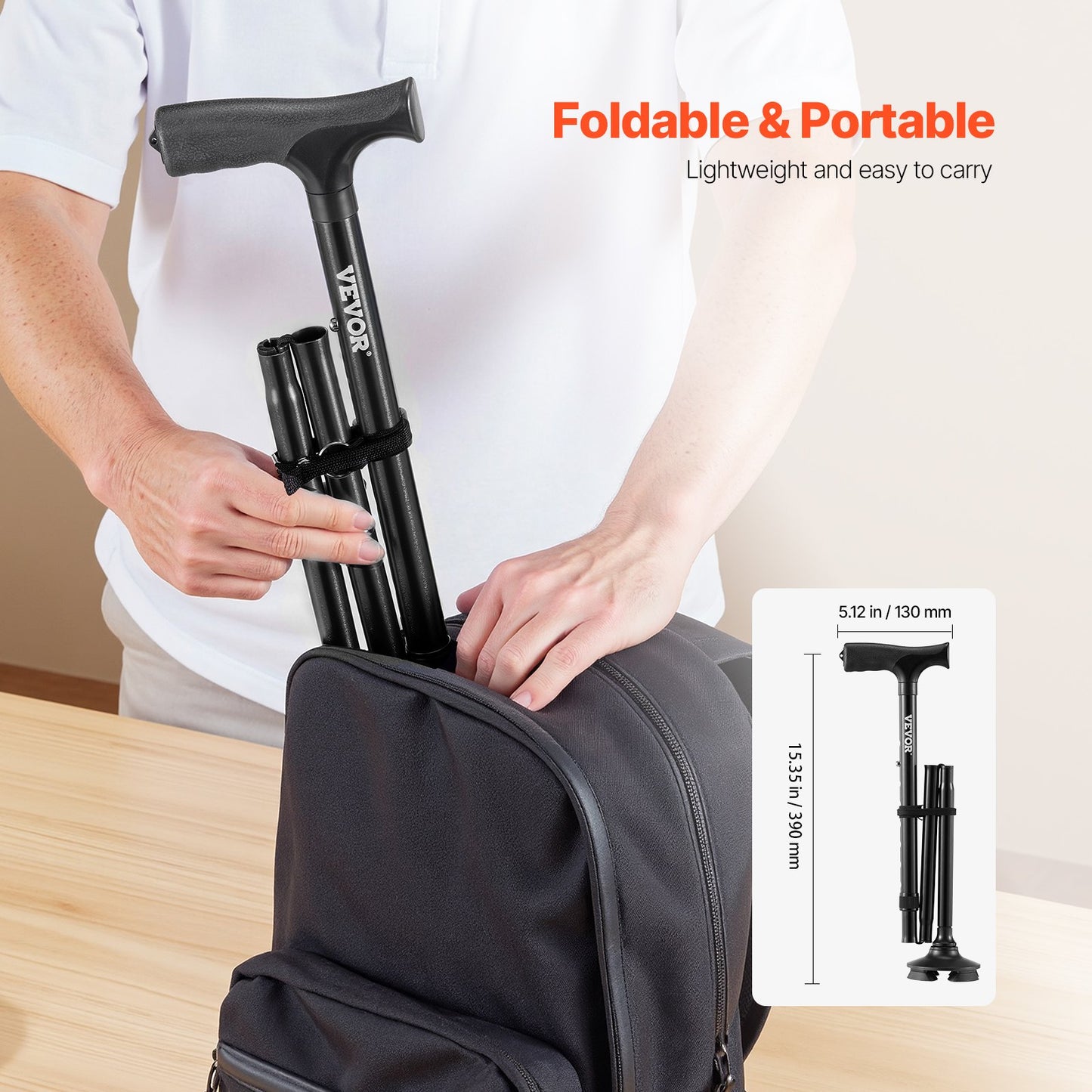 Adjustable Lightweight Aluminum Walking Cane